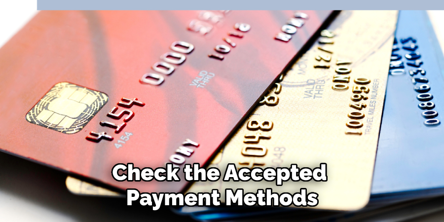 Check the Accepted Payment Methods