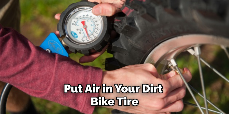 Put Air in Your Dirt Bike Tire