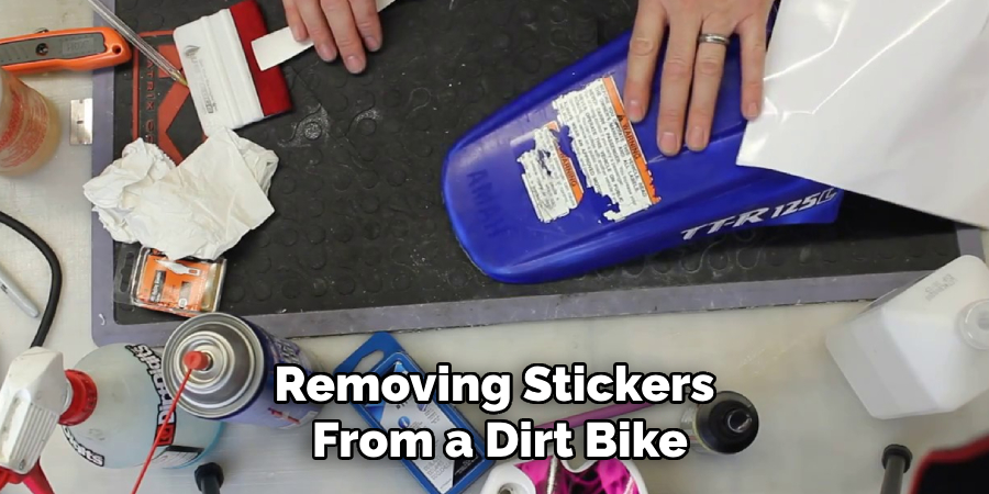 Removing Stickers From a Dirt Bike