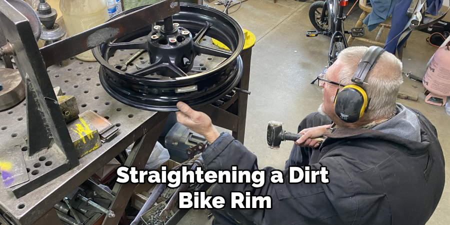 Straightening a Dirt Bike Rim